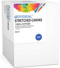 GOTIDEAL Stretched Canvas, 9x12 Inch Set of 8, Primed White by GOTIDEAL