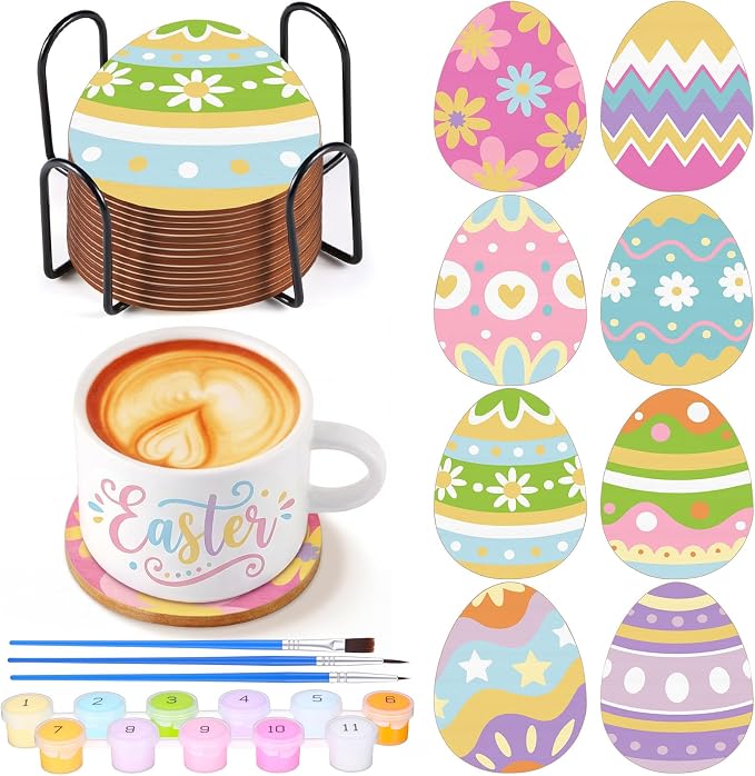 Reallnaive 8 Pcs Easter Eggs Paint by Numbers Kit by Unknown