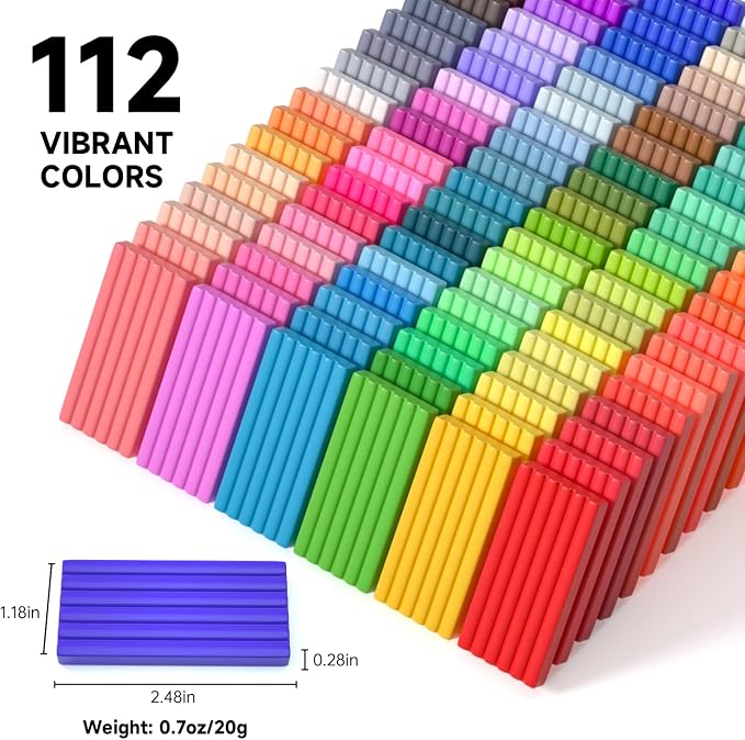 Shuttle Art 112 Colors Polymer Clay Kit, Oven Bake Clay - Image 2