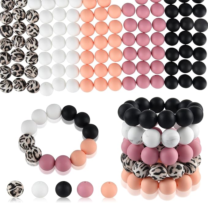 ASTARON 100 Pcs 15mm Silicone Beads by ASTARON