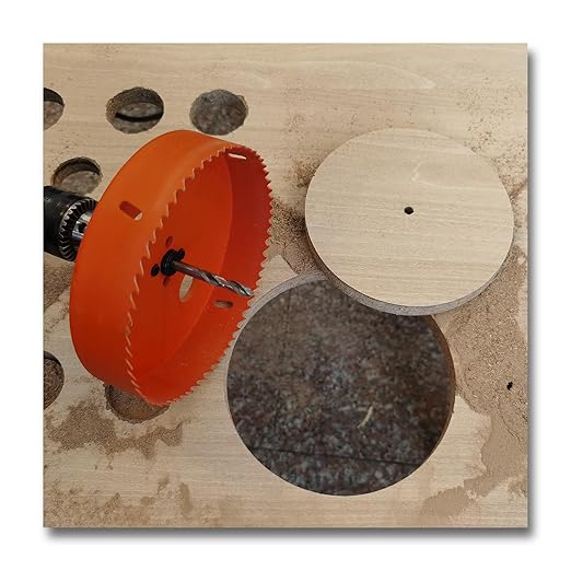 Hole Saw Kit for Metal and Wood Plastic Project, Bi-Metal Hole Saw Set with Case and Arbor, 3", 4" and 4-1/4", Hole Cutter with Flat and Smooth Cutting Drilling Edge, Fast Chip Removal