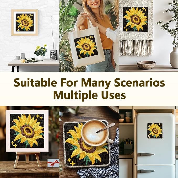 Doodlream Sunflower DIY Punch Needle Embroidery Kit - Image 5