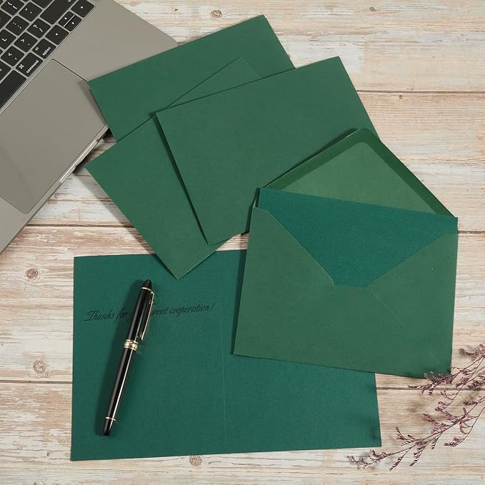 50 Pack Dark Green A7 Envelopes - Image 6