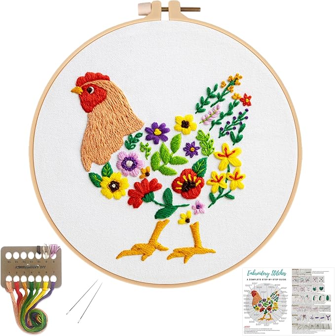 Louise Maelys Hen Embroidery Kit by LouiseMaelys