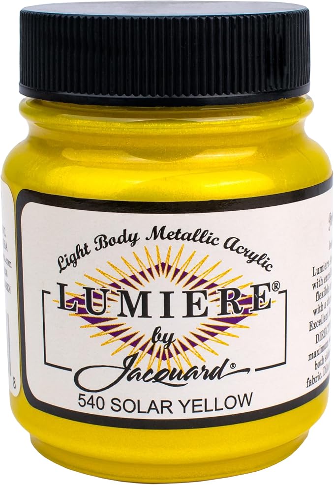 Jacquard Lumiere 2.25oz Fabric Paint Solar Yellow by Jacquard