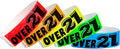 200 WristCo Tyvek Wristbands Over 21 Variety Pack - ¾” x 10”- Waterproof Recyclable Comfortable Tear Resistant Paper Bracelets Wrist Bands for Events Concert Festival Admission Party