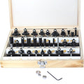 30pcs Router Bits Set,1/4" Shank Router Bit Big Collection 30-Piece Bits with Wooden Case,for Wood Edging,Trimming,Veining,Boring Tenon and Grooving,Carpenters' DIY Gift