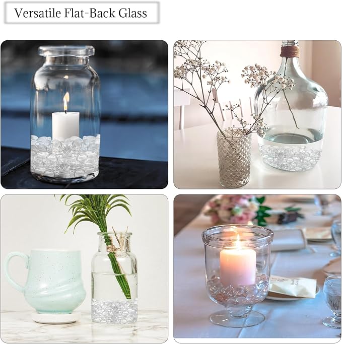0.5lb Clear Glass Beads for Vases, Glass Pebbles - Image 7