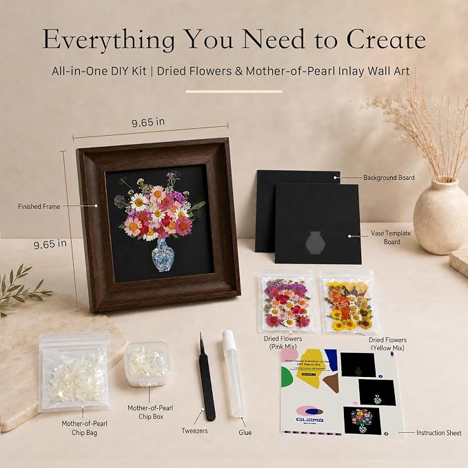 Framed Dried Flower DIY Craft Kit - Image 2