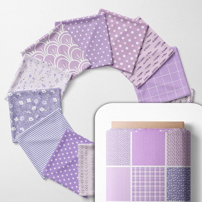 Cotton Satin Patchwork Fabric Panel – 35 Designs, 20×20 cm Squares, Single by FabricsTown
