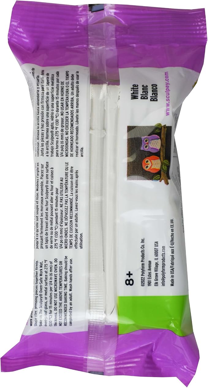 Sculpey: Original Sculpey Clay: White - 1 lb - Polymer Oven Bake Clay - Image 2