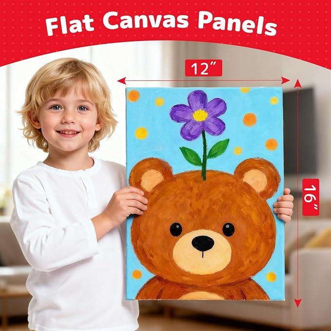 Simetufy 32 Pack 12x16 inch Large Flat Canvas Boards - Image 2