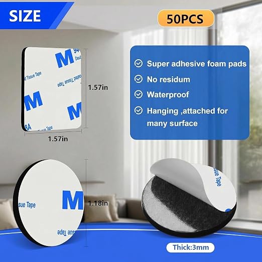 Double Sided Adhesive Pads, 2 Sided Sticky Foam Tape, Adhesive Strip - Image 3