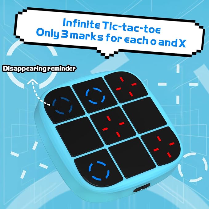 KOQQQ Rechargeable Tic-Tac-Toe Bolt Game, Upgraded 4-in-1 Handheld Puzzle - Image 8