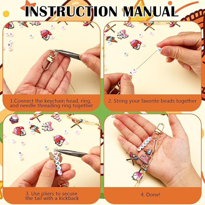 CraftyDream 558 Pcs Ice Cream Drip Baseball Keychain Baseball Party Favors DIY - Image 3