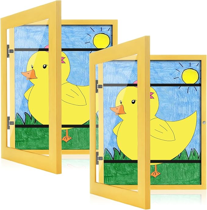 Kids Art Frames, 8.5x11 Front Opening Kids Artwork Frames Changeable, Milk by GULETHUN