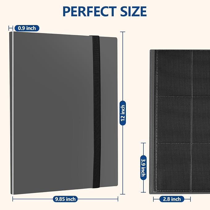 Card Binder, EDUDIIU 9 Pockets Premium Trading Card Binders, Cards Collection - Image 6