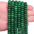 Songxi 5x8mm Natural Canada Green Stone Rondelle Beads, Gemstone by SongXi