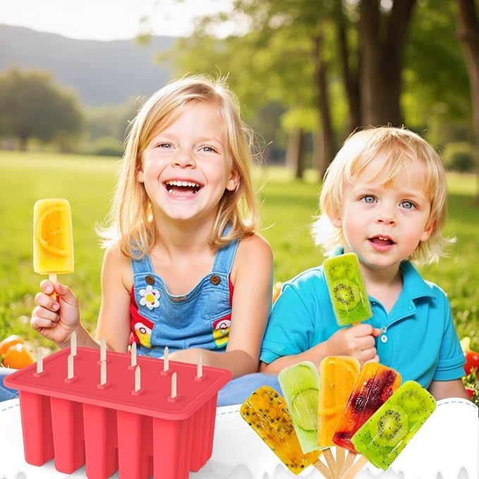 Miaowoof Homemade Popsicle Molds, 10-Cav Non-BPA Silicone Ice Pop Maker - Image 6
