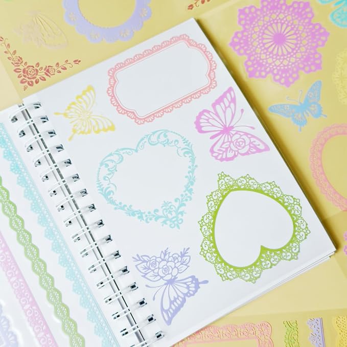 130 Pcs Lace Scrapbook Stickers - Image 9