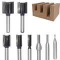8Pcs Straight Router Bit 1/4 Shank,Cutting Diameter 1/16"-1/8"-3/16"-1/4"-3/8"-1/2"-5/8"-3/4",CNC Carbide Straight Router Bits for Woodworking Routing, Plunging, Dadoing (Wooden Case Package)