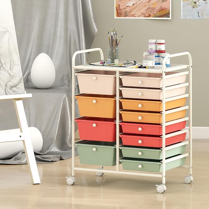 BECOMFORT 15-Drawer Rolling Cart - Image 9