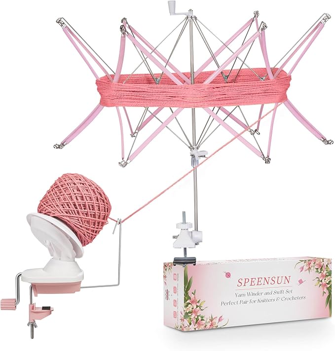 SPEENSUN Yarn Winder and Swift Combo, Efficient 3.5 OZ Yarn Cake Maker by SPEENSUN