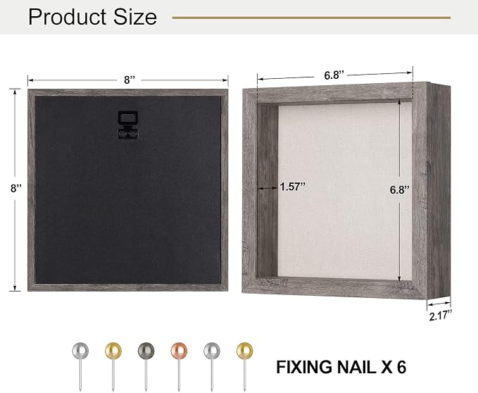 8x8 Shadow Box Frame with Linen Back - Image 7