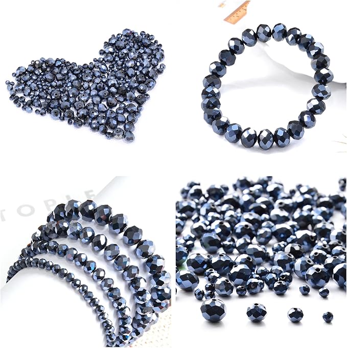 460Pcs 8mm Crystal Glass Beads for Jewelry Making Beads for Bracelets Necklace - Image 5