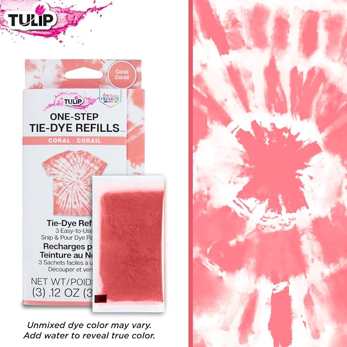 Tulip One-Step Tie-Dye Kit, 3 Fabric Dye Refill Packs - Image 4