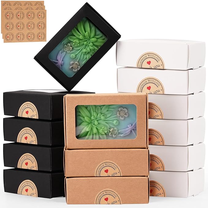 Moukiween 30 PCS Multicolour Soap Boxes by Moukiween