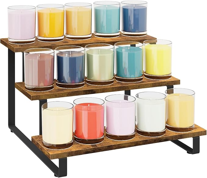 ELITEROO 3 Tier Wooden Display Riser Stand, Portable Products Display Shelf by ELITEROO