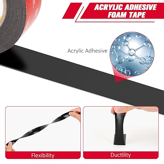 3M Double Sided Tape Heavy Duty 0.5" x 15.4 Ft 5925, 0.025'' Thick - Image 2