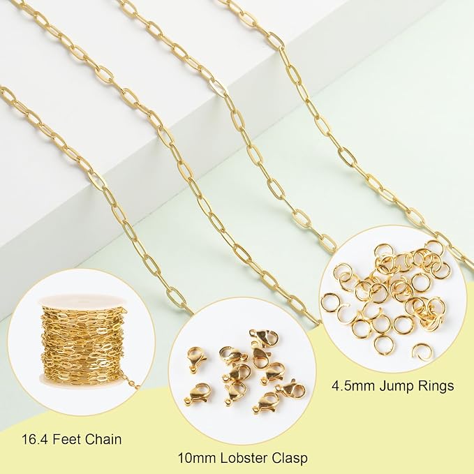 SMYHTGLIF 5 Meters Gold Stainless Steel Chain - Image 2