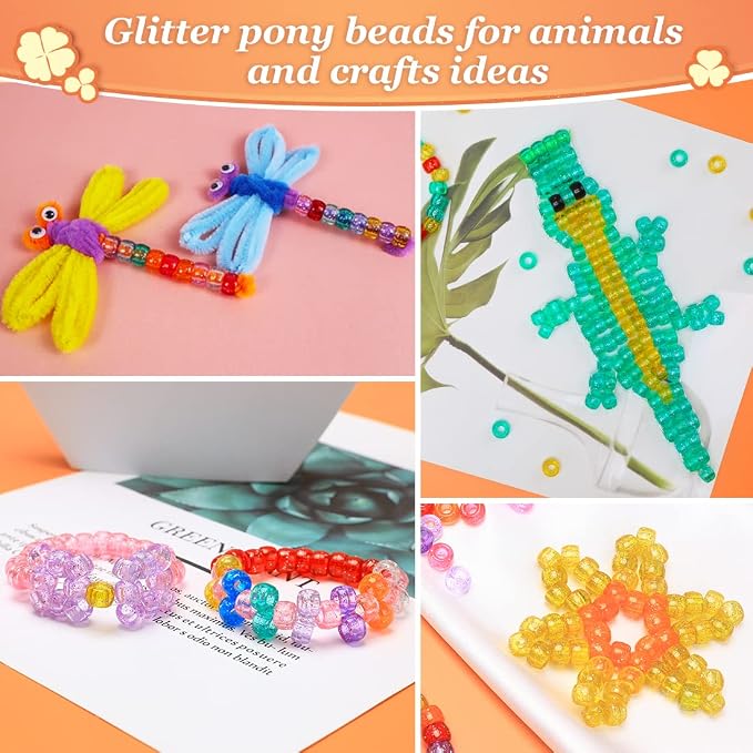 3000+ pcs Pony Beads, Beads for Hair Braids, Beads for Crafts, Plastic Beads - Image 5