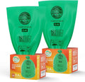 2.6 Gallon Compostable Trash Bags,240 Count Compost Trash Bags for Bedroom Kitchen Office Fit 10 Liter，Small Kitchen Food Scrap Waste Bags,ASTM D6400, US BPI & Europe OK compost HOME certified