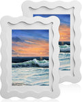 4x6 Wavy Picture Frame With Mat by Unknown