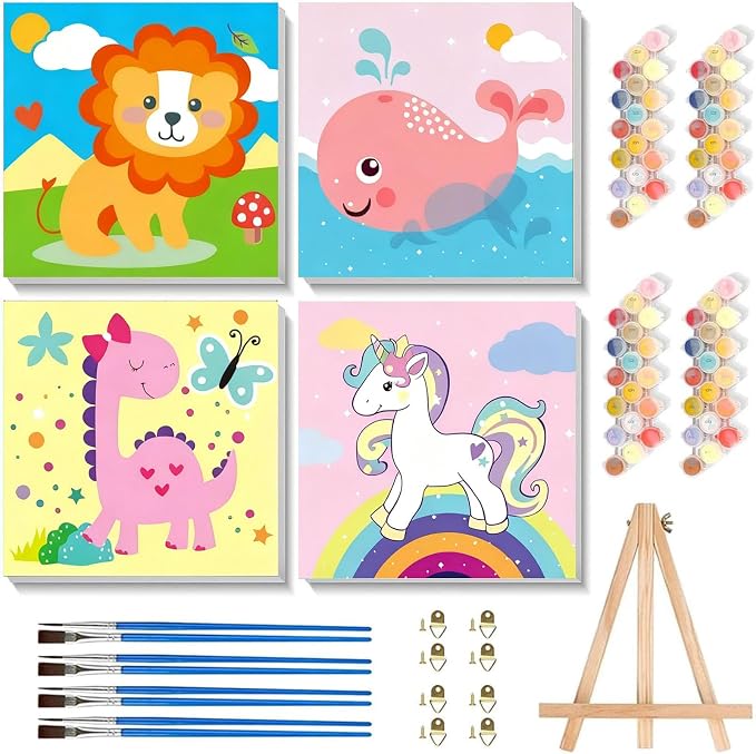 Arttoplus 4 Pack Paint by Numbers Kit by Arttoplus