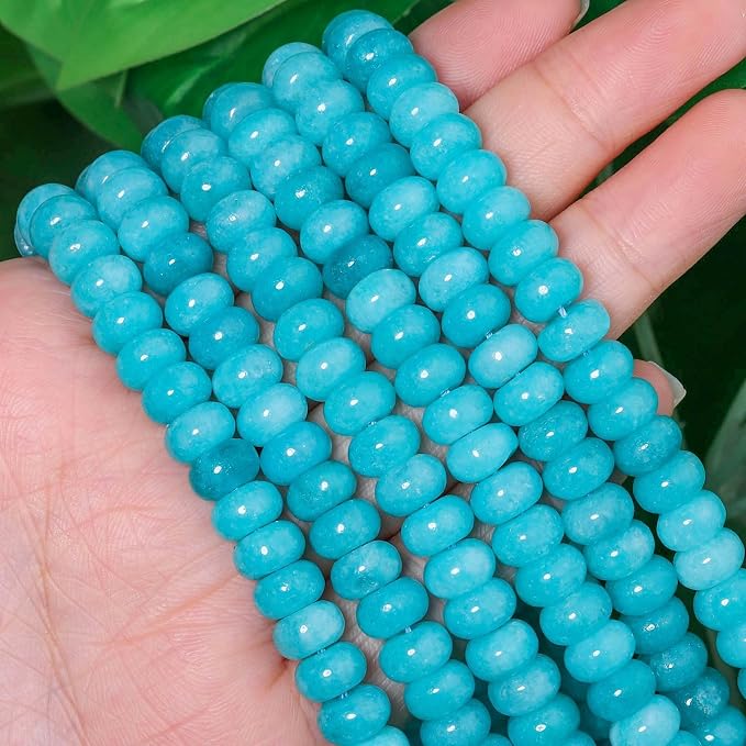 Songxi 5x8mm Amazonite Stone Rondelle Beads, Gemstone - Image 2