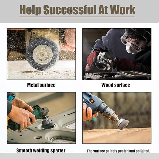 6 Pack Wire Wheel Brush for Drill - 1/4 Inch Hex Shank, Coarse Carbon Steel Crimped Wire Wheel for Cleaning Rust