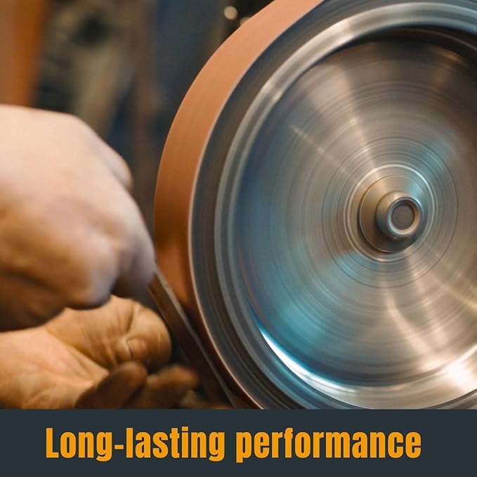 POWERTEC 30 PK 4x36 Sanding Belts, 10 Each of 80/120 Grits w/ 6 Inch 80 Grits PSA Adhesive Discs, Aluminum Oxide 4 x 36 Inch Sanding Belts for Benchtop Belt and Disc Sander, Woodworking (110291)