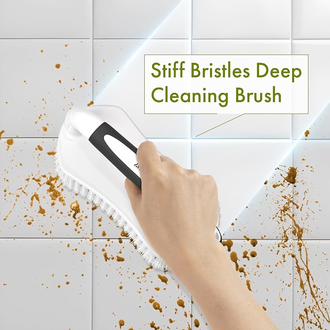Amazer Scrub Brush for Cleaning Comfort Grip Shower Scrubber Stiff Bristles - Image 4