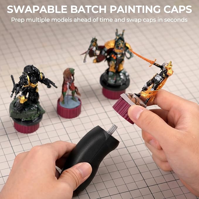Nicpro Miniature Painting Handle Kit, 360° Rotating Miniature Holder | - Image 6
