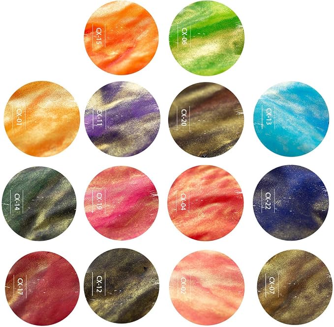 AXEARTE Glass Dip Calligraphy Pen Set, 18-Pieces 14 Color Inks, Pen Holder - Image 5