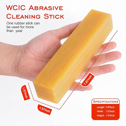 Sanding Belt & Disc Cleaner Stick 1-1/2"x1-1/2 x7-7/8 - Natural Rubber Abrasive Reviver for Woodworking Sanders, Restores Grit & Extends Belt Life