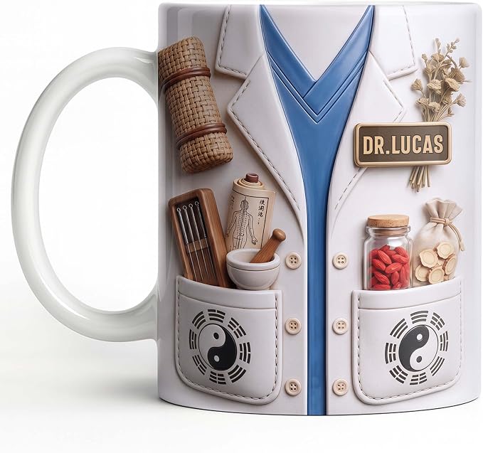 Personalized Traditional Medicine Doctor Mug, Unique Acupuncture Herbal Gift by ALMAGEMSUS