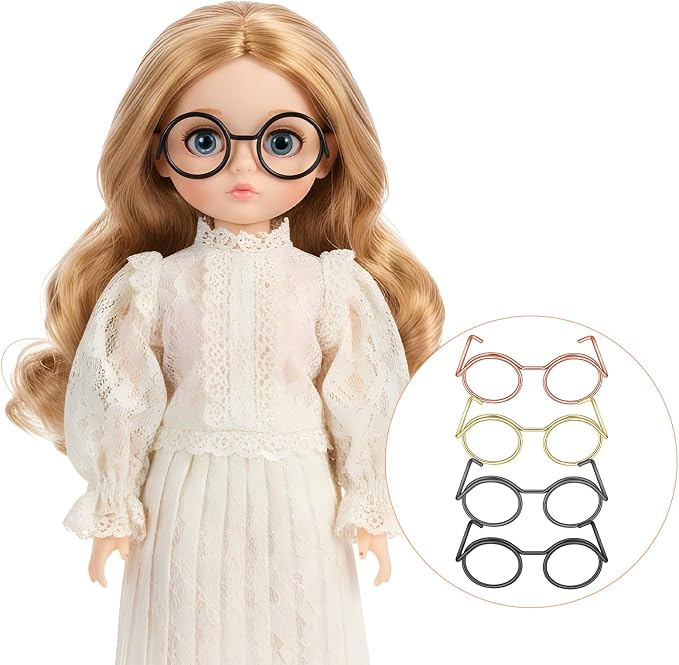 20 Pcs Doll Glasses, Mini Glasses Doll Dress Up Accessories, Mini Metal Wire - Image 5