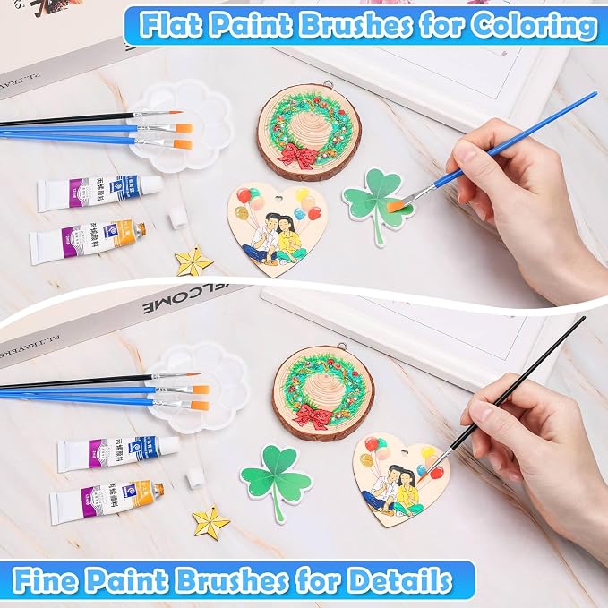 200 Pcs Small Paint Brushes Bulk, Anezus Detail Paint Brushes Fine Brushes - Image 4