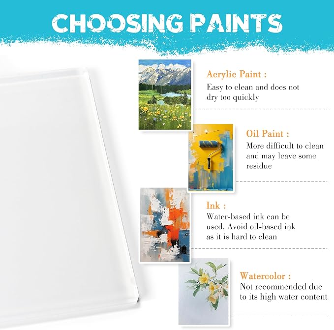 Vollence 12" X 14" Reusable Gel Monoprinting Plate – Reusable Art Plate - Image 7
