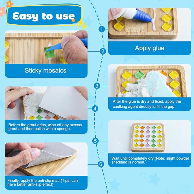 Karidge 5 Sets DIY Glass Mosaic Kit - Image 3